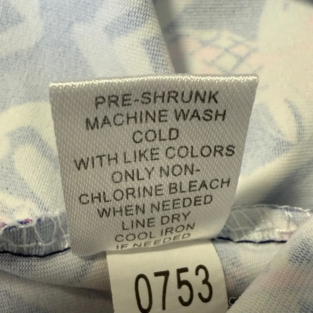 Lulu-B Pineapple Print Sleeveless Ruffle Blouse SZM - Picture 5 of 10